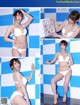 A woman in a white bikini posing for a picture.